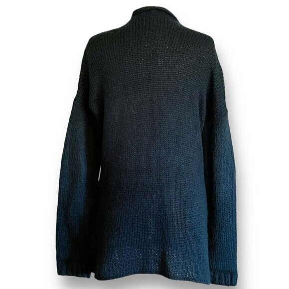 Wooden Ships Womens Cardigan Sz Medium Large Pine Green Mohair Wool Sweater - Picture 5 of 7